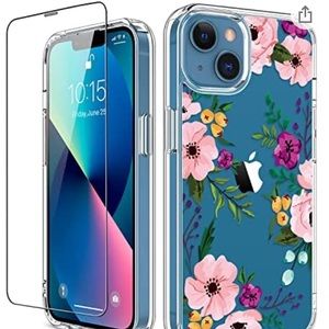 protective iPhone 13 case ×1 and glass screen protector ×1